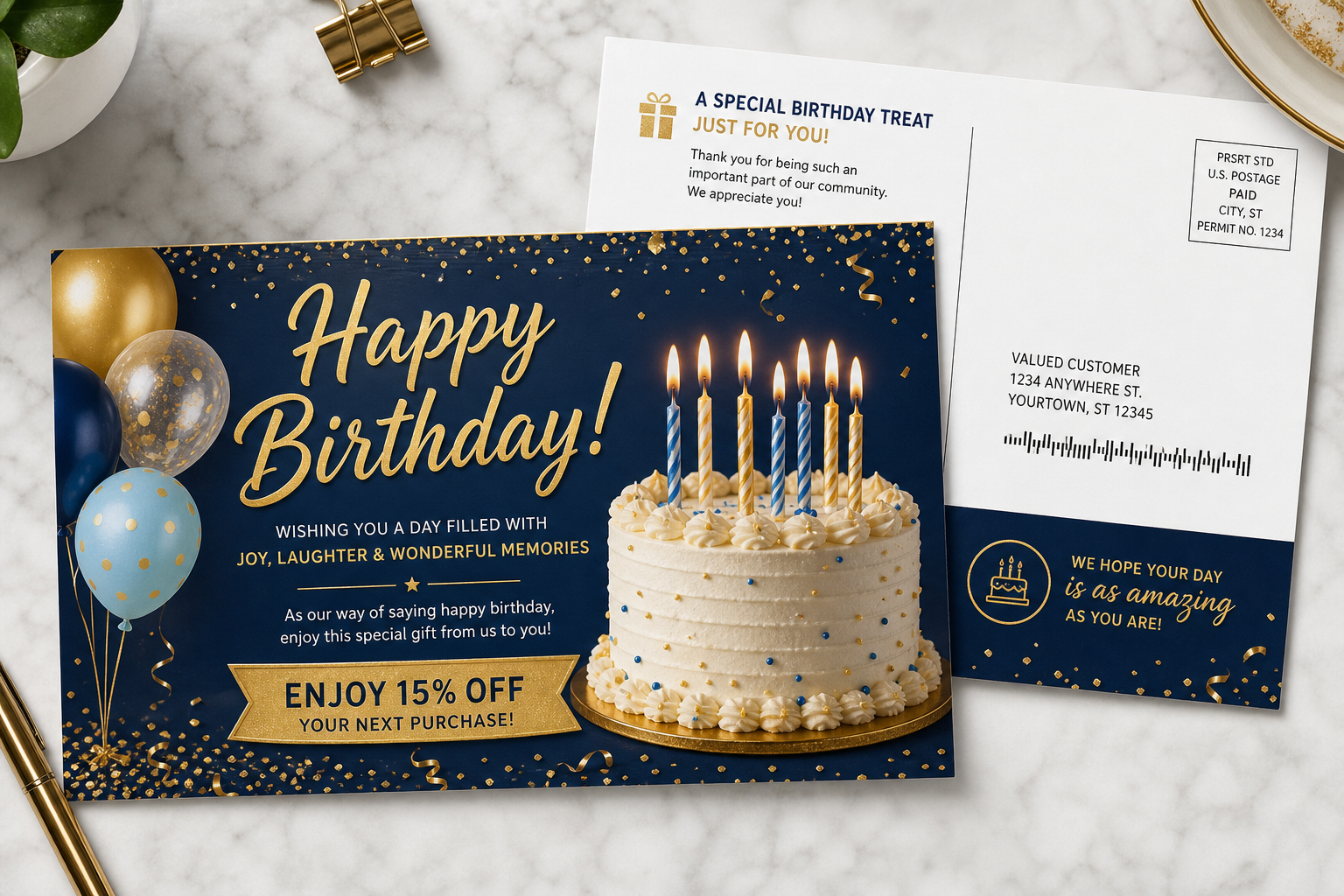 Happy birthday direct mail campaign example