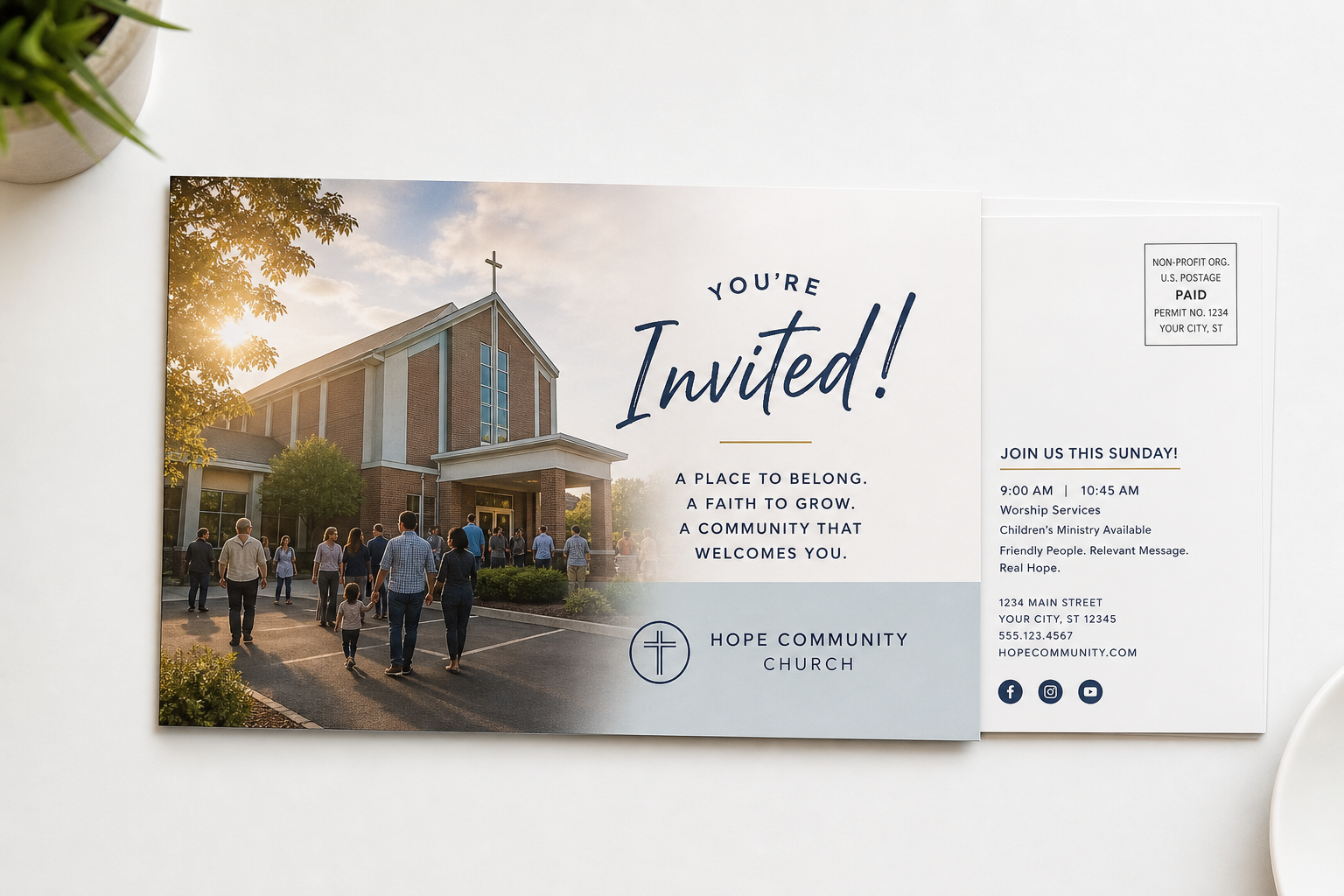 Ministry and church direct mail campaign example