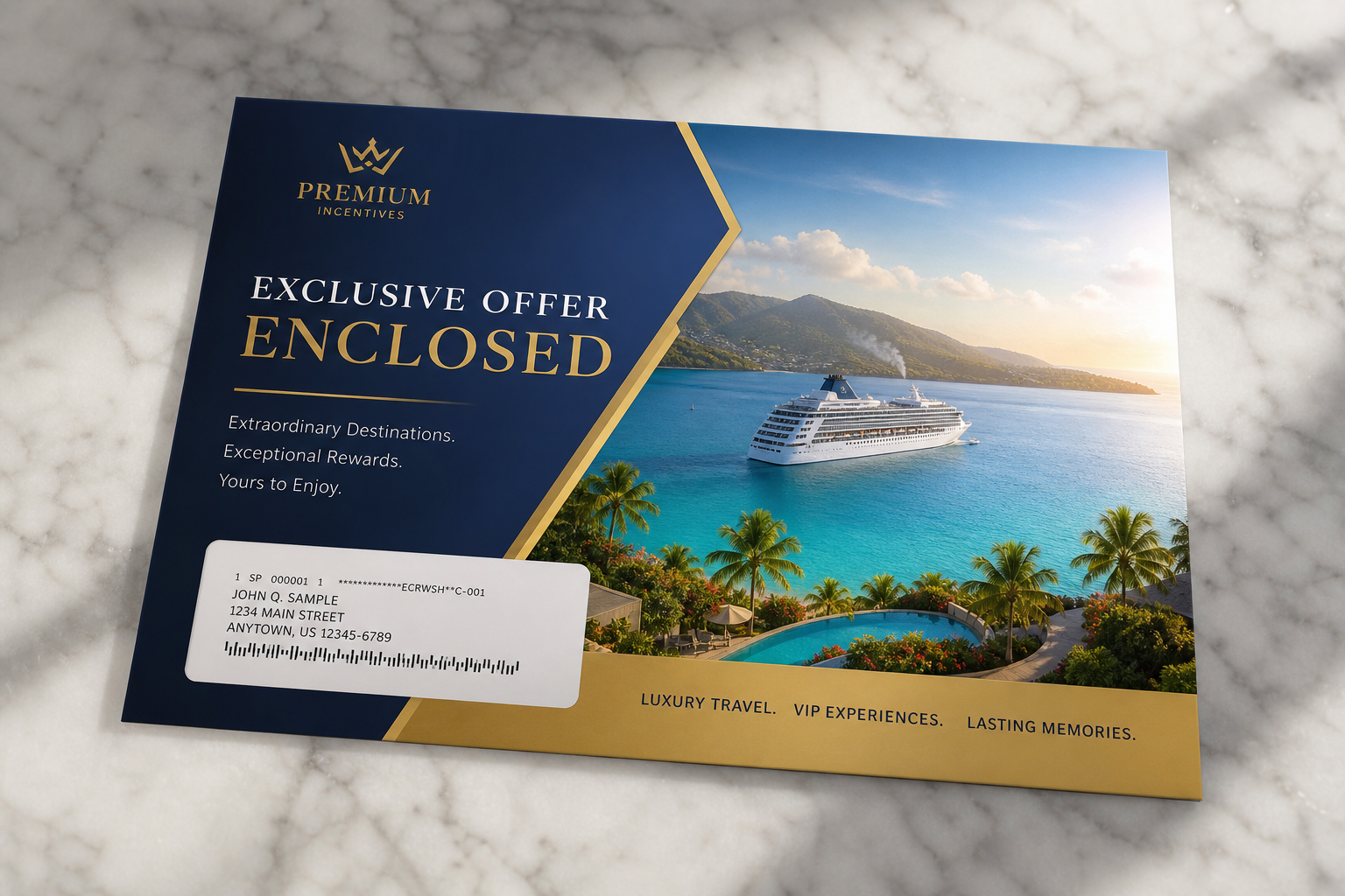 Premium incentives direct mail campaign example
