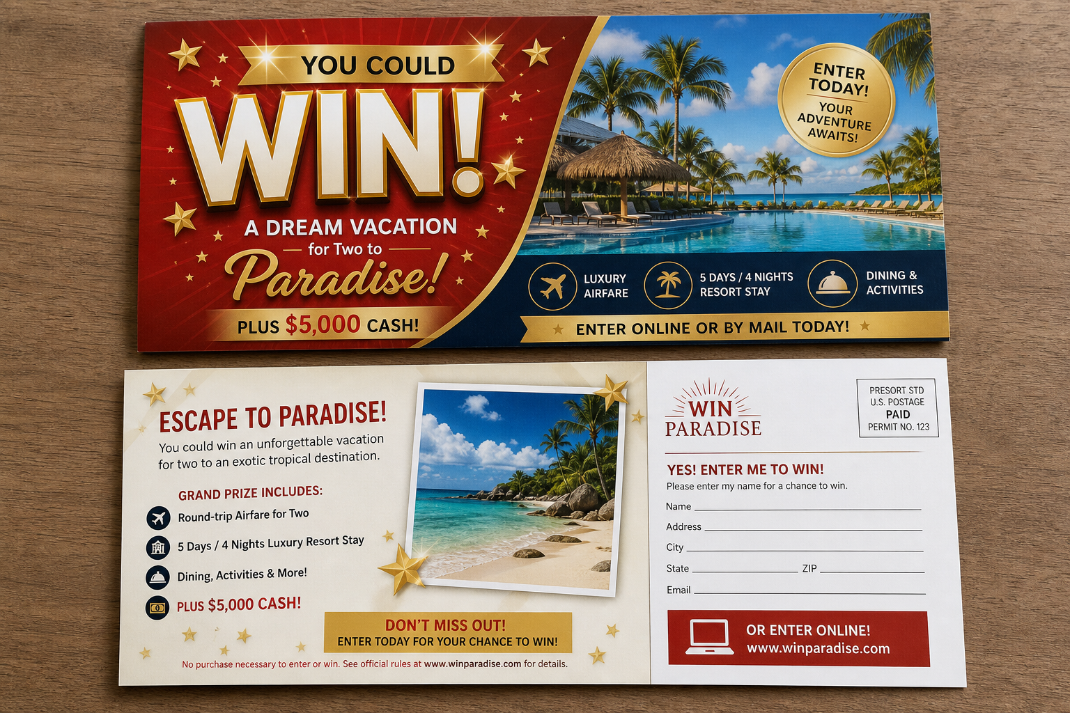 Sweepstakes direct mail campaign example
